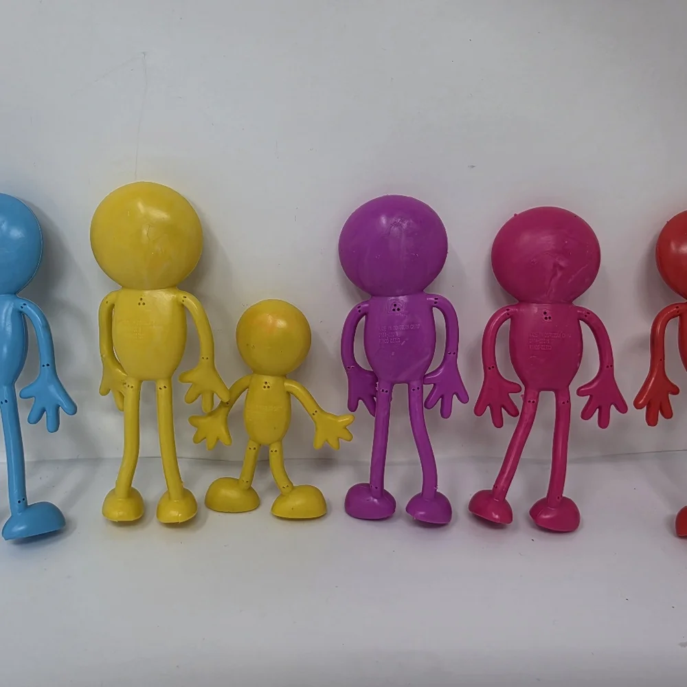 Bendable Men Various Colors Toy Lot